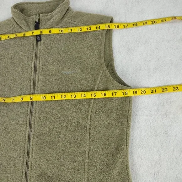New York & Company NY Jeans Women’s Olive Green Full-Zip Fleece Vest Size Medium - Picture 7 of 10
